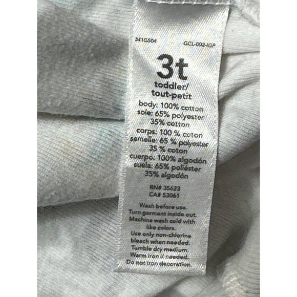 Carters Sleeper Toddler Baby 3T White Blue Dinosaur Footed Long Sleeve Bodysuit - Picture 4 of 6